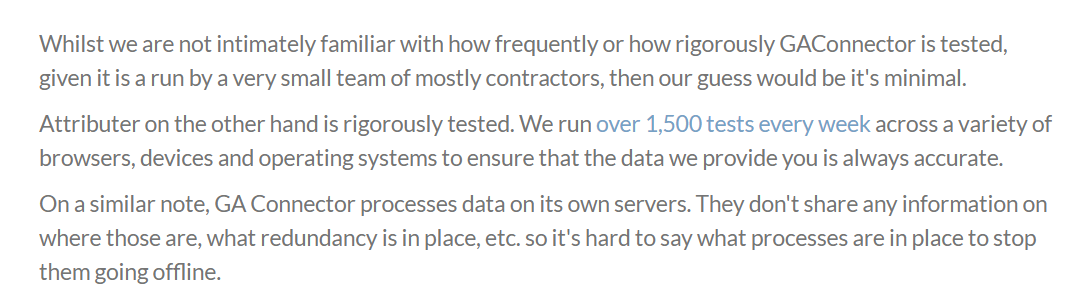GA Connevtor vs Attributer - Misleading claim 5