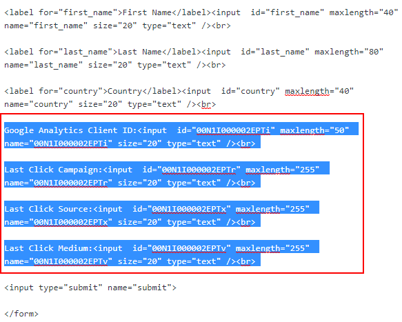 Salesforce web-to-lead code 2