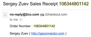 2Checkout receipt