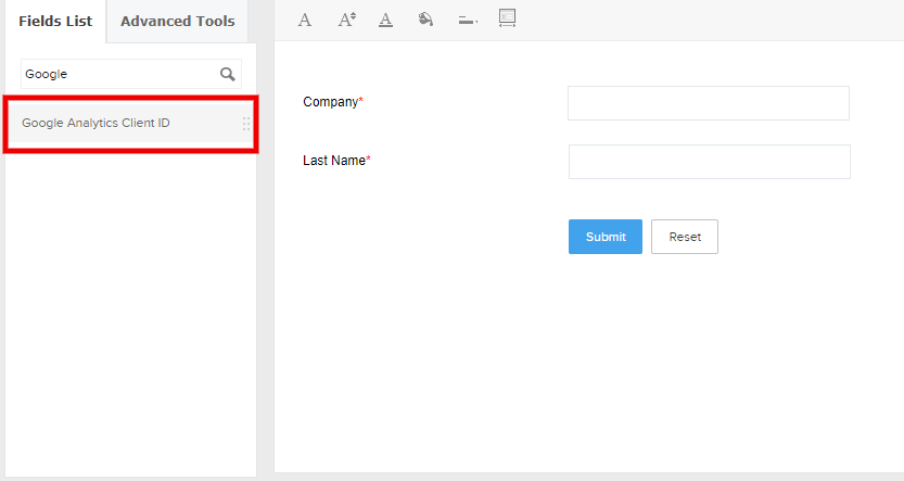 Google Analytics Client ID Field